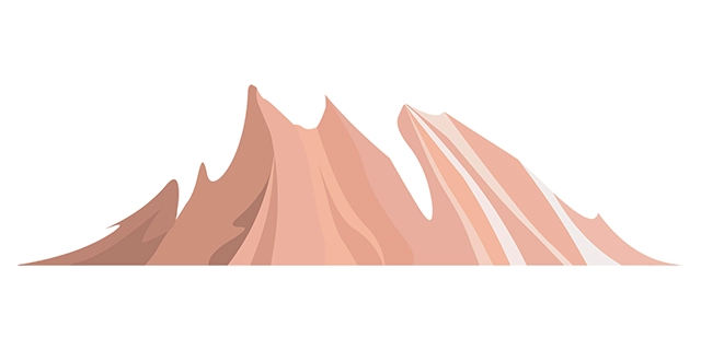 Beautiful brown mountain vector graphic on white background with CC0 license, ideal for design projects and animation.