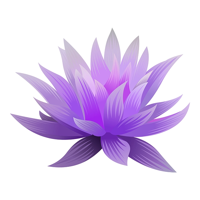 Beautiful pink-violet lotus flower vector graphic on white background with CC0 license, ideal for design projects and animation.