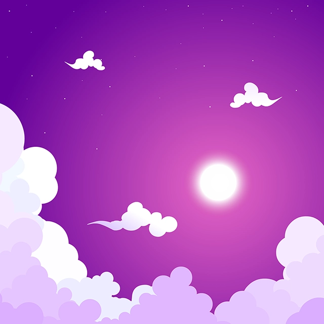 Moonlit night with clouds under CC0 license, ideal for design projects and animation.